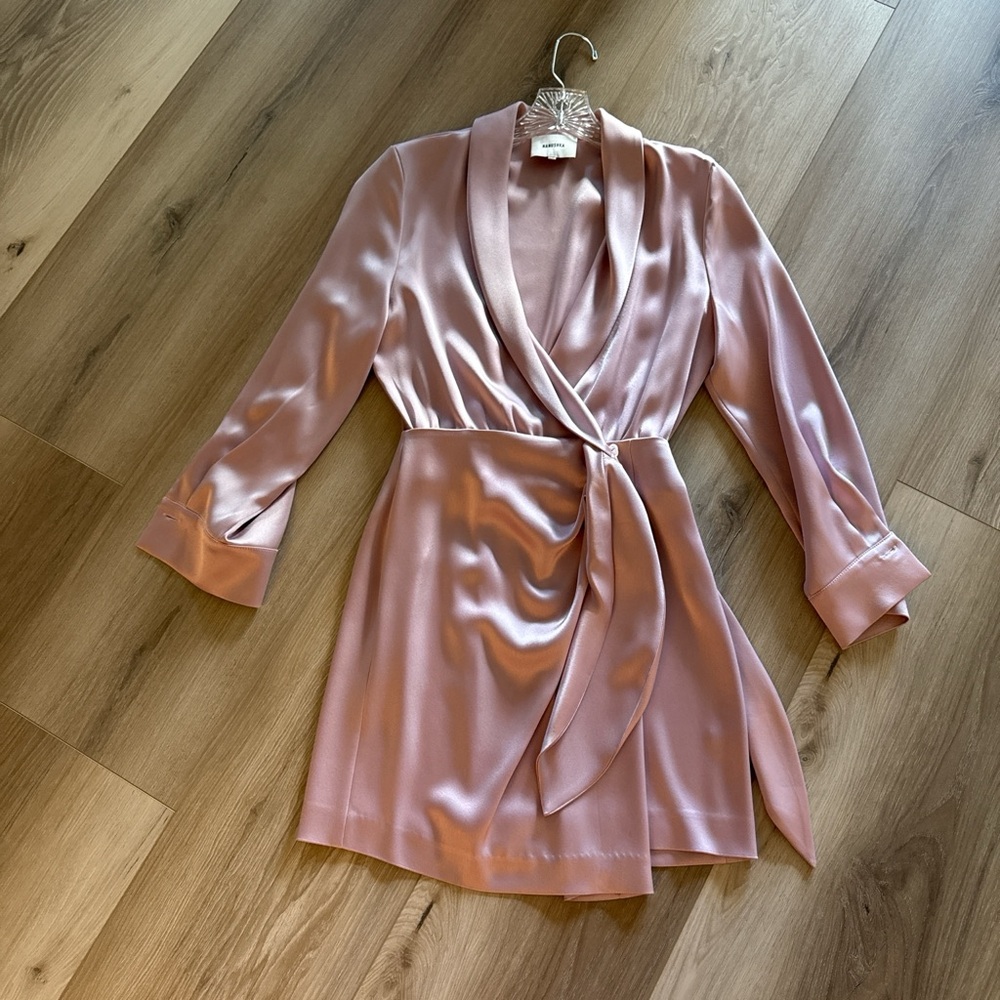 Nanushka Blush Satin Dress